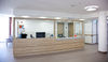 welcome counter with back office -  glassware partitions - Bezirkskrankenhaus Passau…